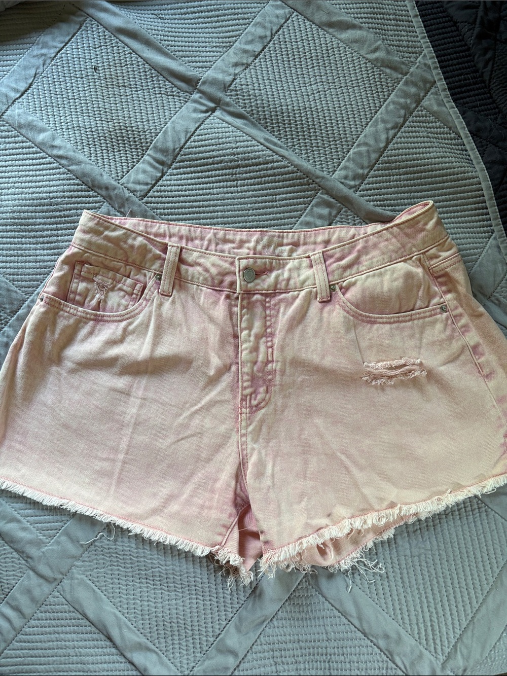 GAP Light Pink Washed Denim Cutoff Shorts